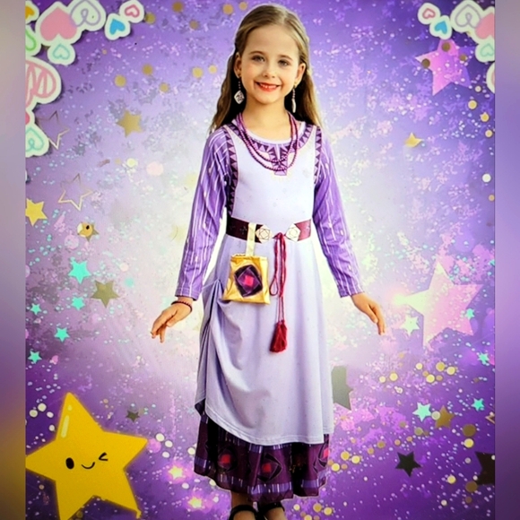 Other - NWT Wish Asha Costume  Girls Dress Princess Halloween